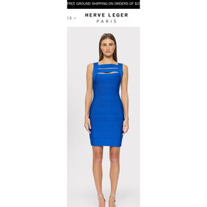blue herve leger bandage dress Tessa